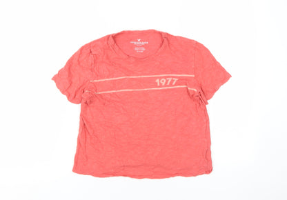Unisex Adults UK Size S American Eagle Red Basic T-Shirt