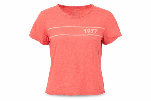 Front view of American Eagle Red T-Shirt, unisex s, short sleeve