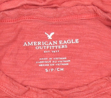 Unisex Adults UK Size S American Eagle Red Basic T-Shirt