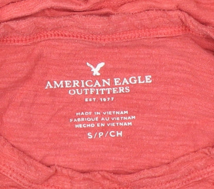 Unisex Adults UK Size S American Eagle Red Basic T-Shirt