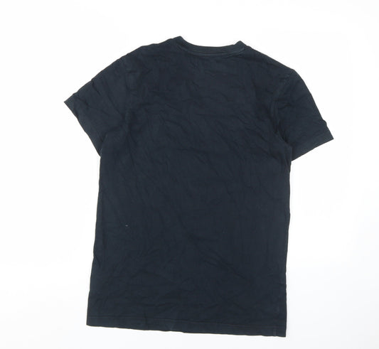 Adidas Men's Black Graphic Print T-Shirt, Size S, Cotton