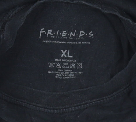 Mens UK Size XL Friends Black  T-Shirt