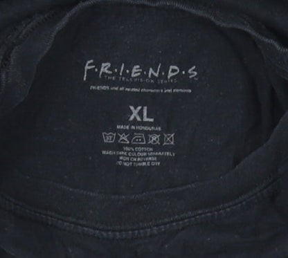 Mens UK Size XL Friends Black  T-Shirt
