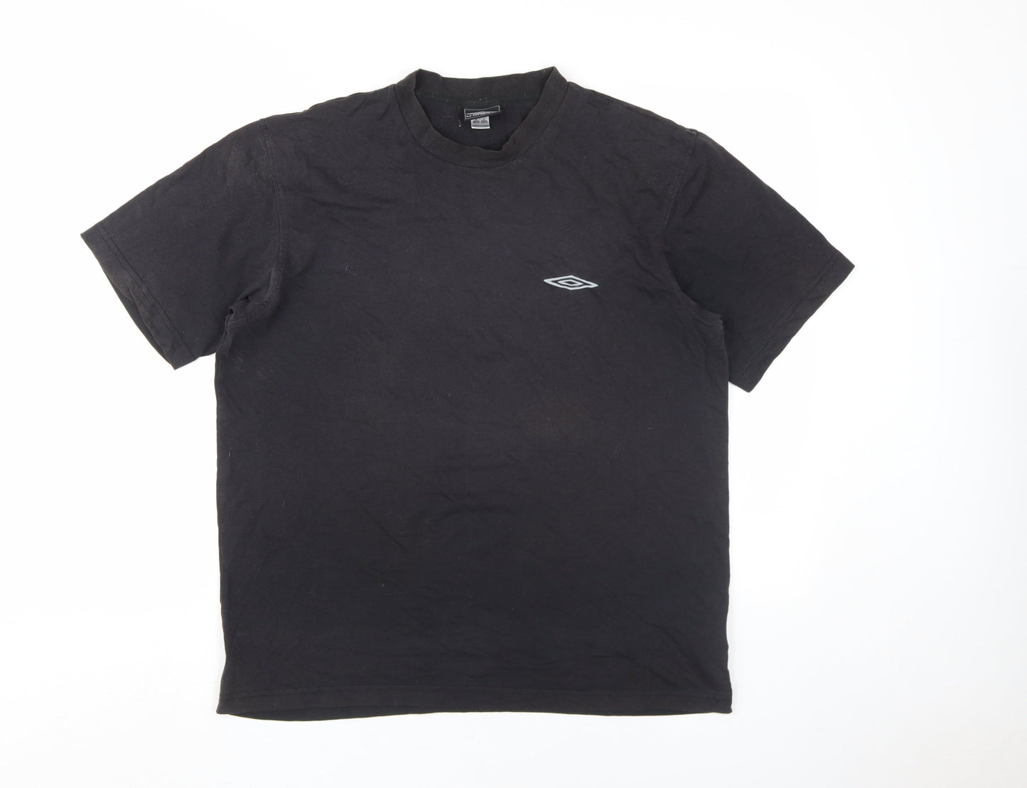 Umbro Men's M Black Cotton Short Sleeve Logo T-Shirt