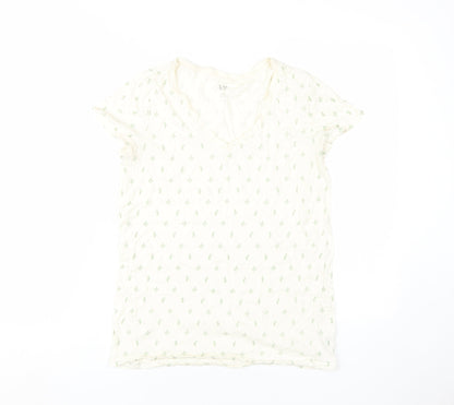 Womens UK Size S Gap Ivory Basic T-Shirt