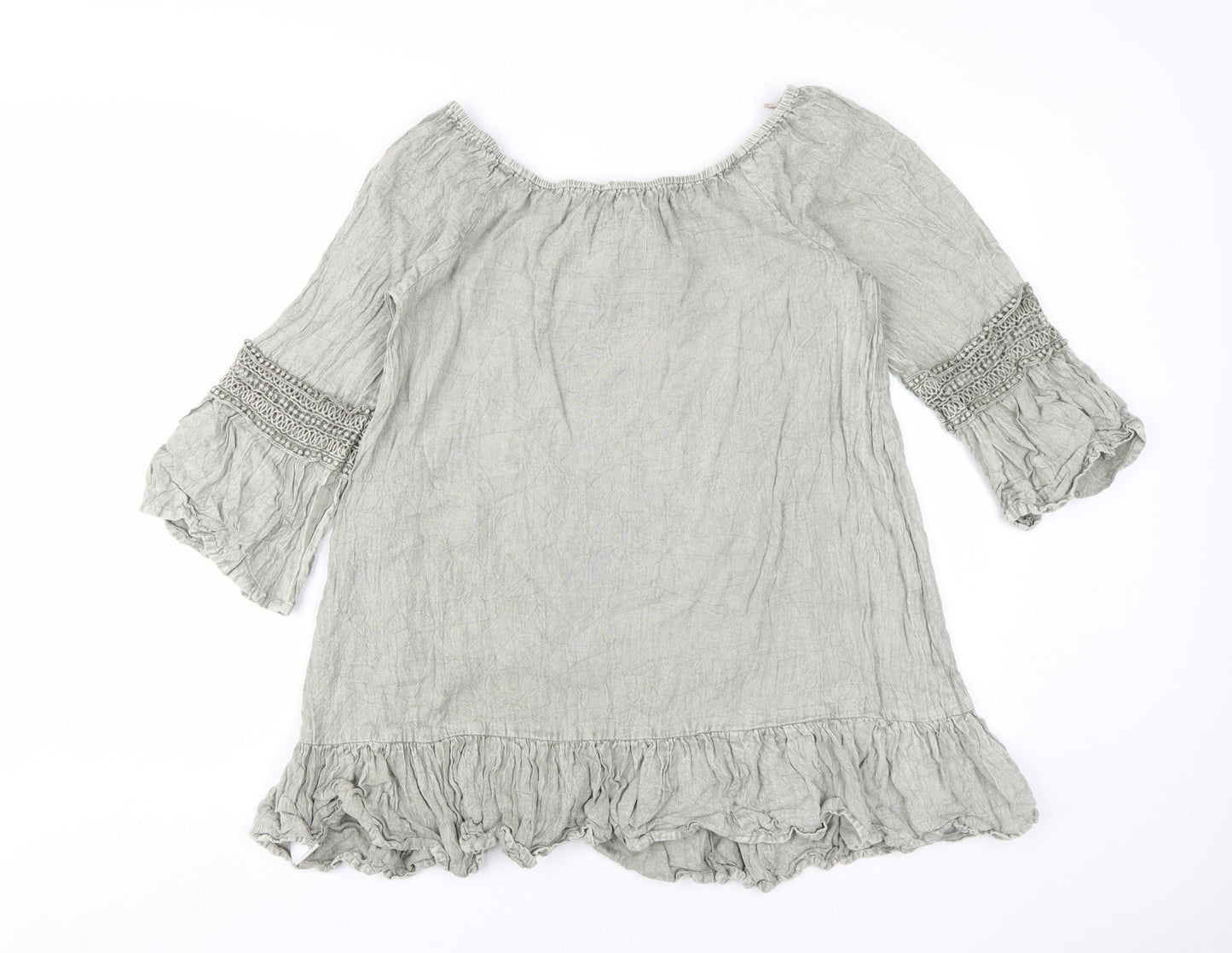 Blue Vanilla Women's Grey Off-Shoulder Tunic Blouse