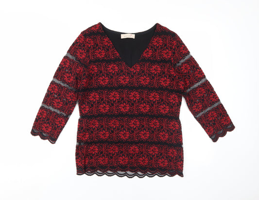 Womens UK Size 10 Marks and Spencer Red  Blouse