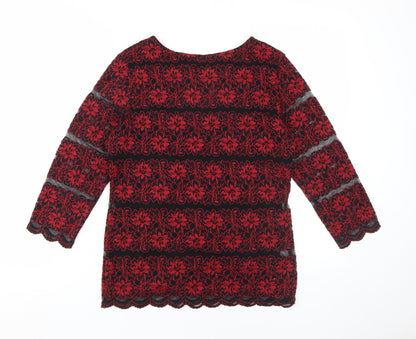 Womens UK Size 10 Marks and Spencer Red  Blouse