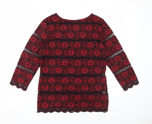 Womens UK Size 10 Marks and Spencer Red  Blouse
