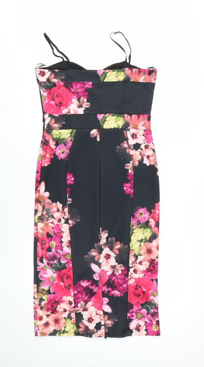 Evita Women's Multicoloured Floral Bodycon Dress 14