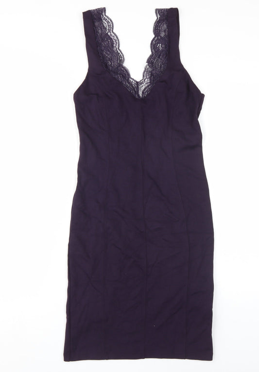 H&M Women's Purple Bodycon Dress Size 12