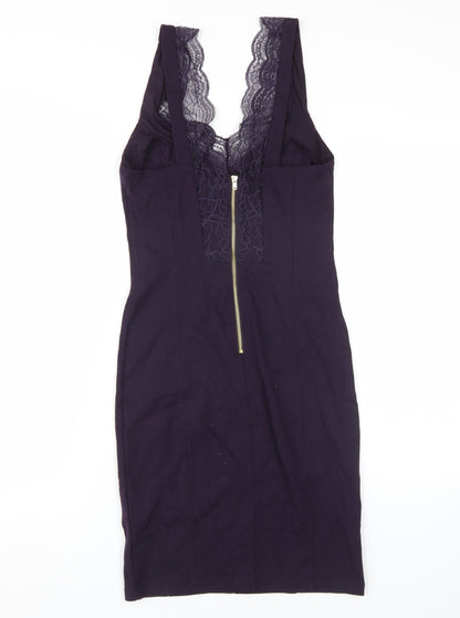 H&M Women's Purple Bodycon Dress Size 12