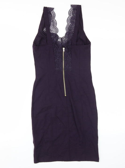 H&M Women's Purple Bodycon Dress Size 12