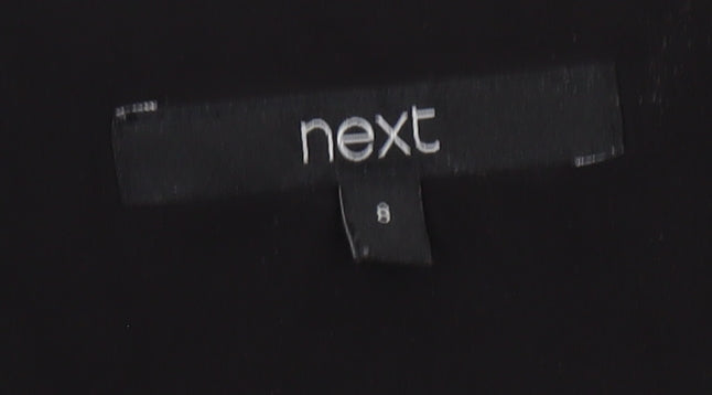 Next Women's Black & Orange Midi Slip Dress Size 8