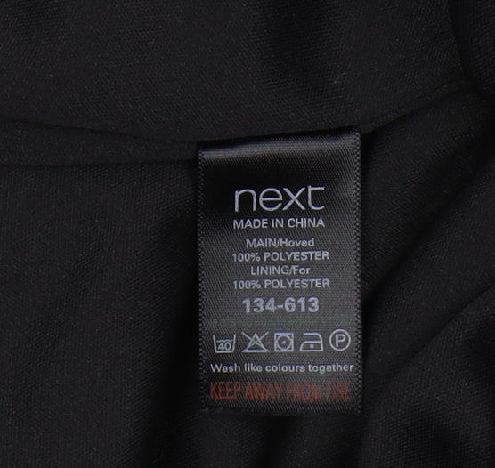 Next Women's Black & Orange Midi Slip Dress Size 8