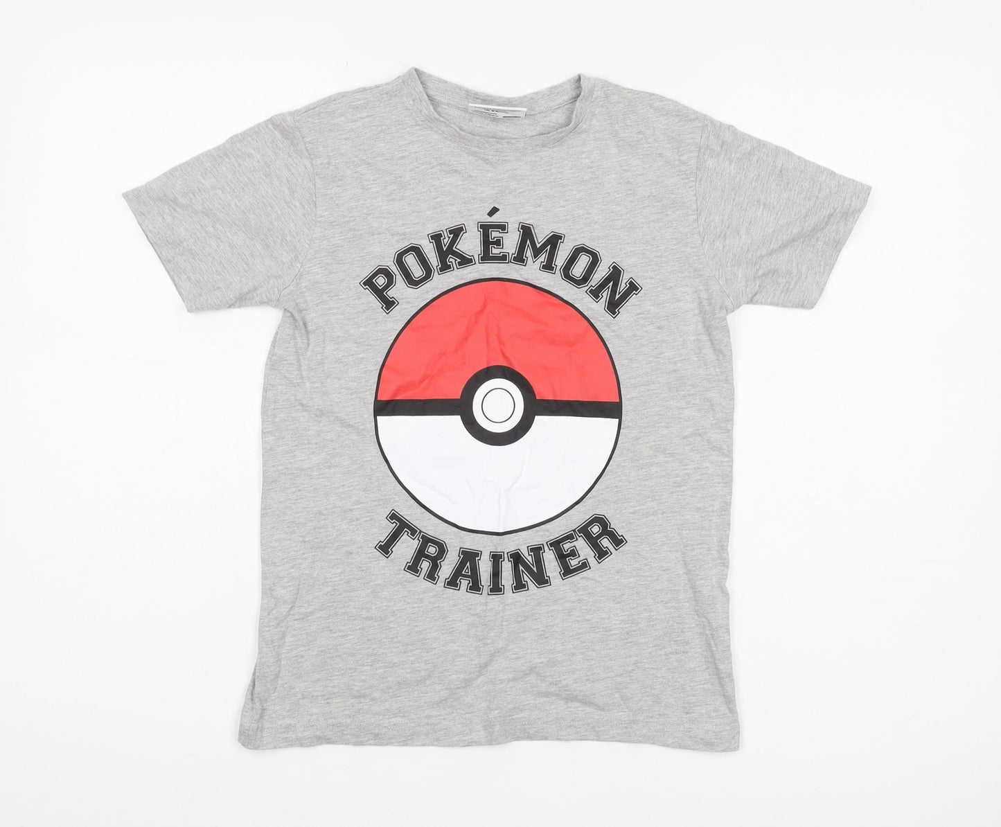 Pokémon Boys Grey T-Shirt 9-10 Years Graphic Print Logo