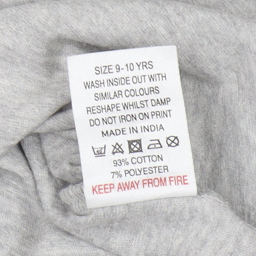Pokémon Boys Grey T-Shirt 9-10 Years Graphic Print Logo