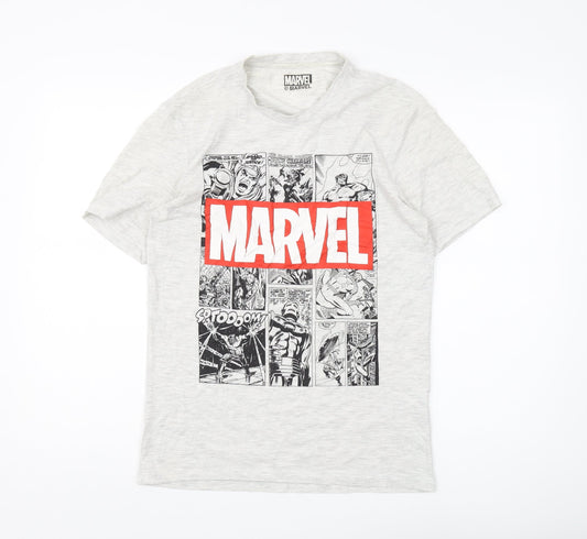 Marvel Men's Grey S T-Shirt with Comics Graphic