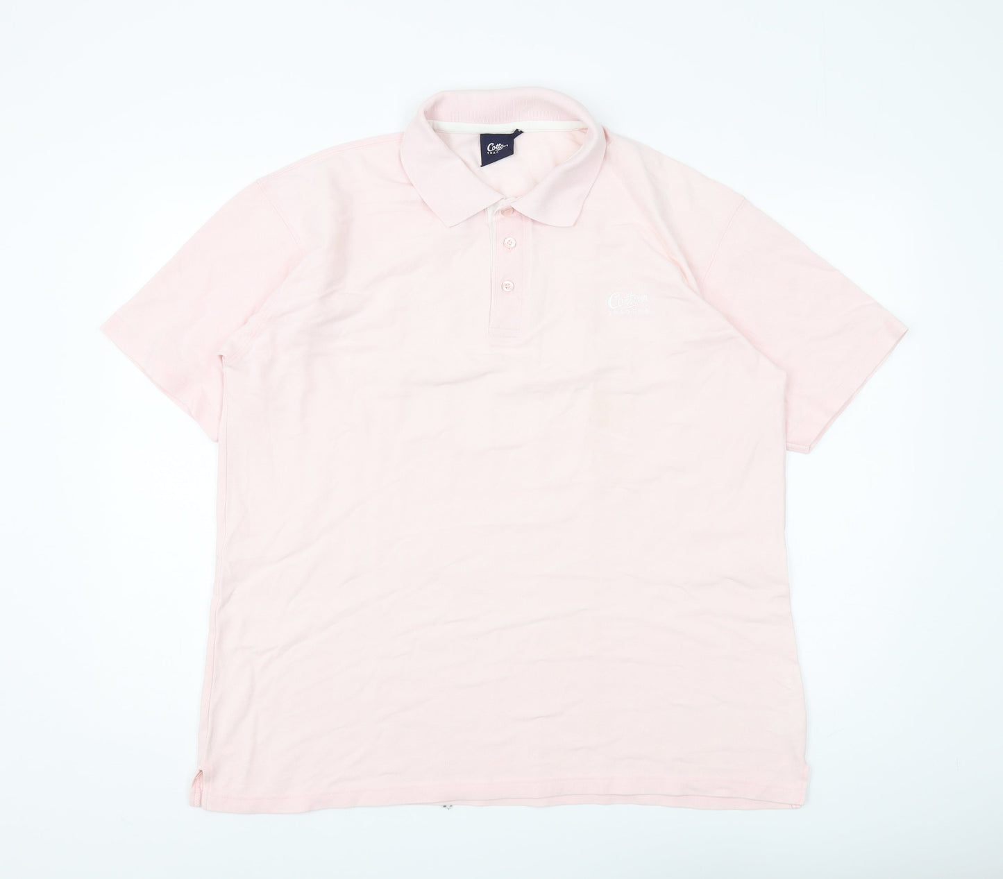 Cotton Trade Men's Pink Polo Shirt, Size L, Casual Wear