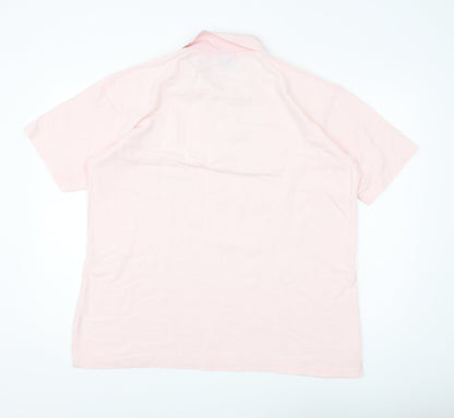 Cotton Trade Men's Pink Polo Shirt, Size L, Casual Wear