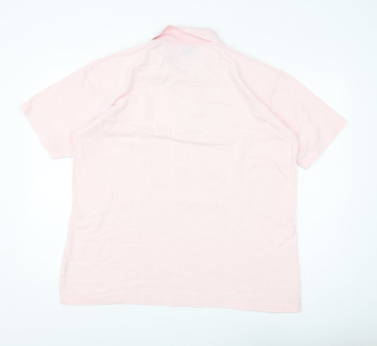 Cotton Trade Men's Pink Polo Shirt, Size L, Casual Wear