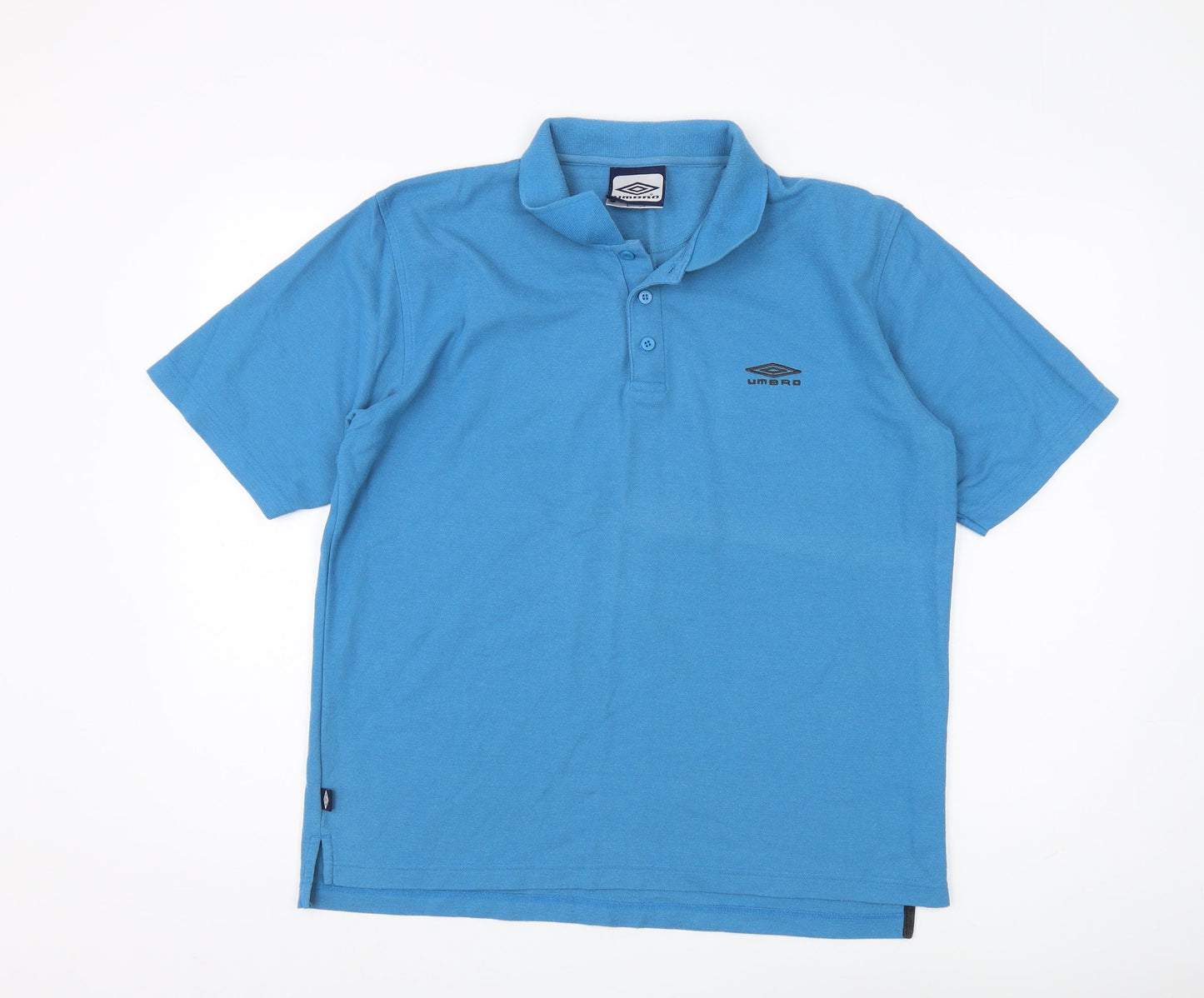 Umbro Mens Blue Polo L Classic Cotton Outdoor