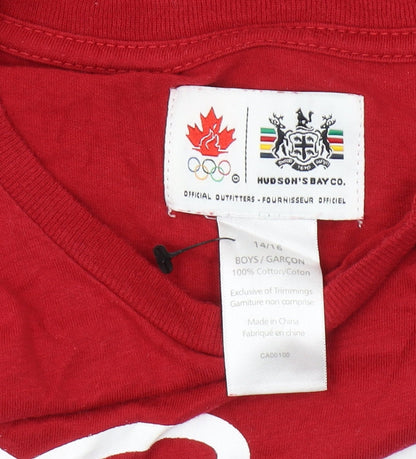 Hudson's Bay Boys Red Graphic Print T-Shirt, Size 14
