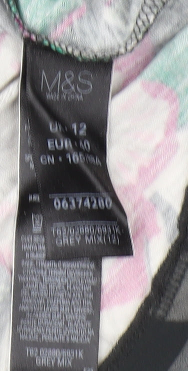 Womens UK Size 12 Marks and Spencer Multicoloured Basic Blouse
