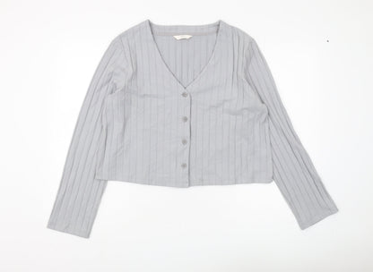 Marks and Spencer Women's Grey Long Sleeve Pyjama Top