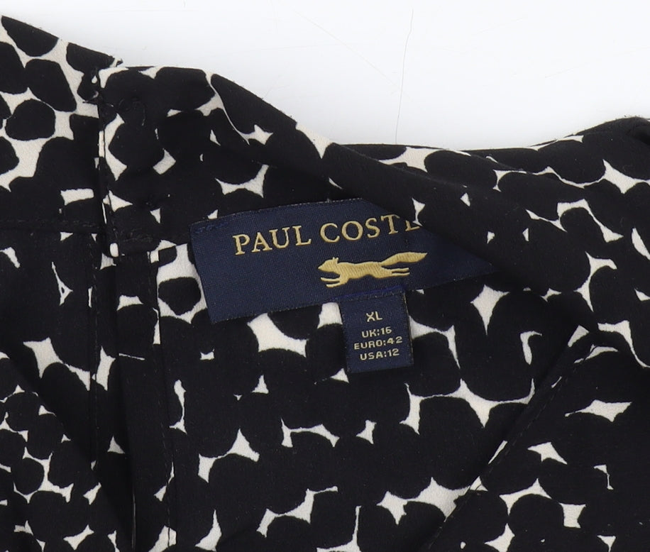 Womens UK Size 16 Paul Costelloe Black  Blouse