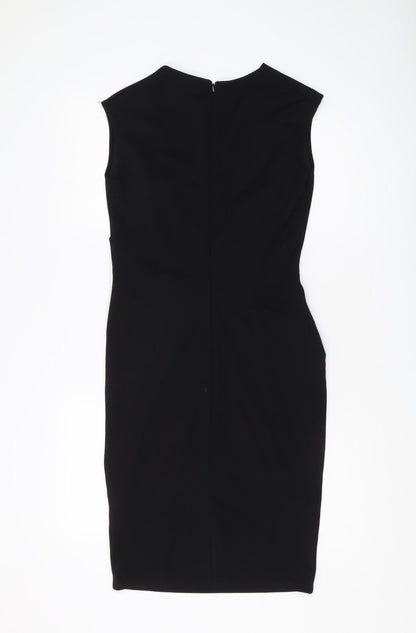 Lipsy Women's Black Bodycon Dress, Size 12