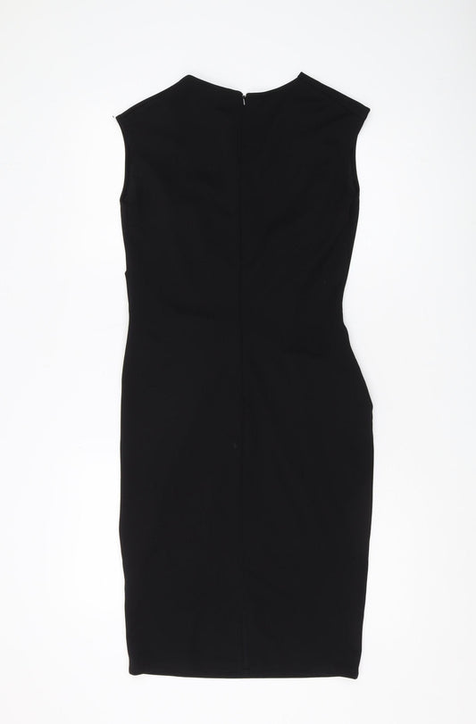 Lipsy Women's Black Bodycon Dress, Size 12