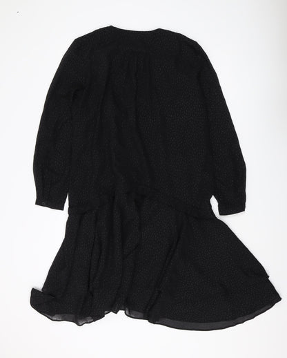 Great Plains Women's Black M Hi-Low Shift Dress