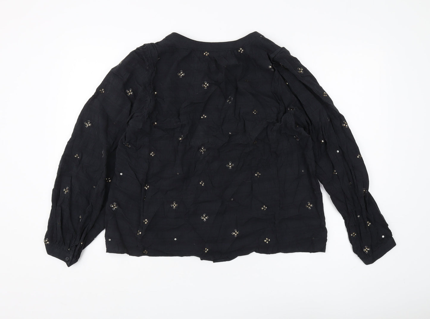 Womens UK Size 14 Marks and Spencer Black Basic Blouse
