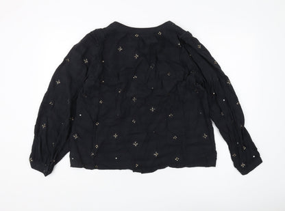 Womens UK Size 14 Marks and Spencer Black Basic Blouse