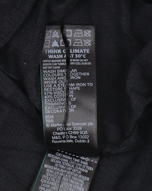 Womens UK Size 14 Marks and Spencer Black Basic Blouse