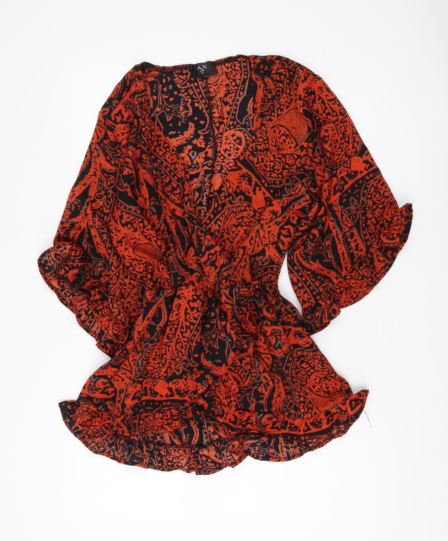 AX Women's Multicoloured Wrap Blouse - Size 10