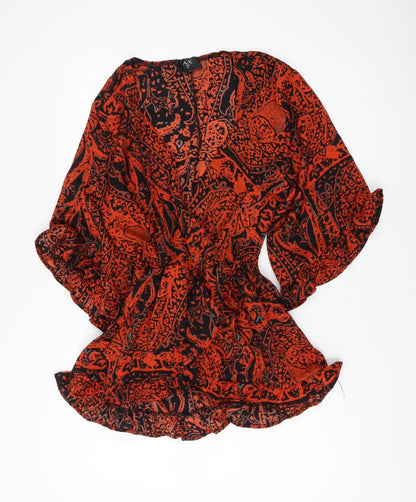 AX Women's Multicoloured Wrap Blouse - Size 10