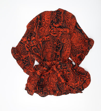 AX Women's Multicoloured Wrap Blouse - Size 10