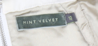 Mint Velvet Women's White Pencil Skirt Size 12 Elegant