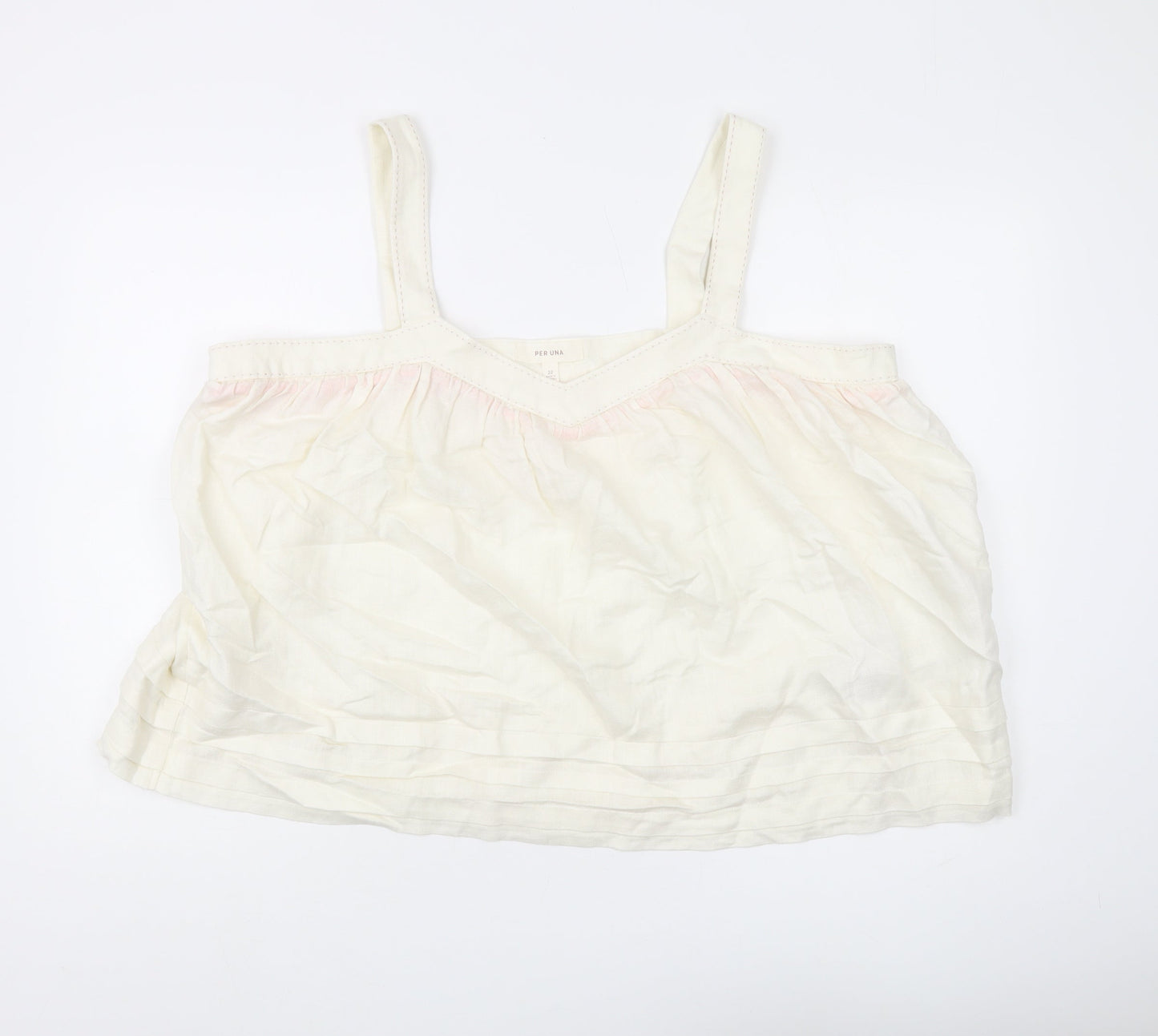 Womens UK Size 22 Marks and Spencer White Camisole Tank