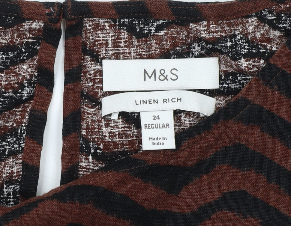 Womens UK Size 24 Marks and Spencer Brown  Tank