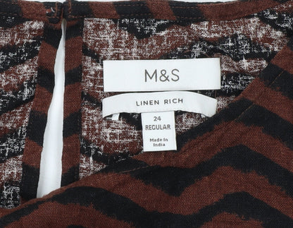 Womens UK Size 24 Marks and Spencer Brown  Tank
