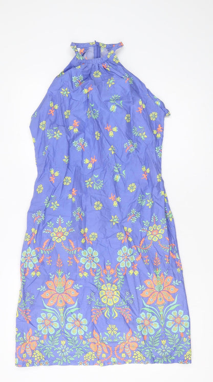 French Connection Womens Blue Floral Shift Dress 14