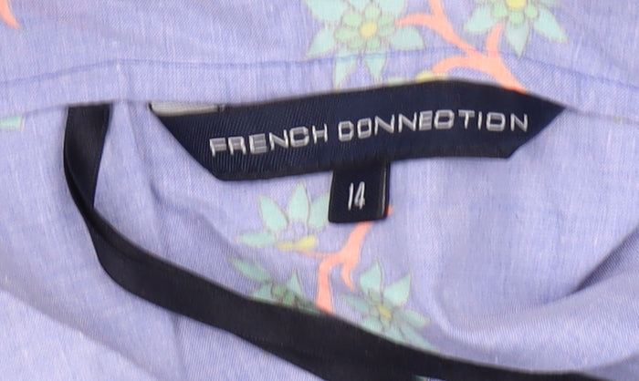 French Connection Womens Blue Floral Shift Dress 14