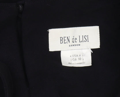 Ben de Lisi Black Sheath Dress Women's Size 10