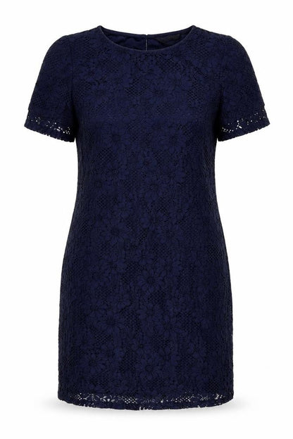 Dorothy Perkins Women's Blue Lace Sheath Dress Size 12