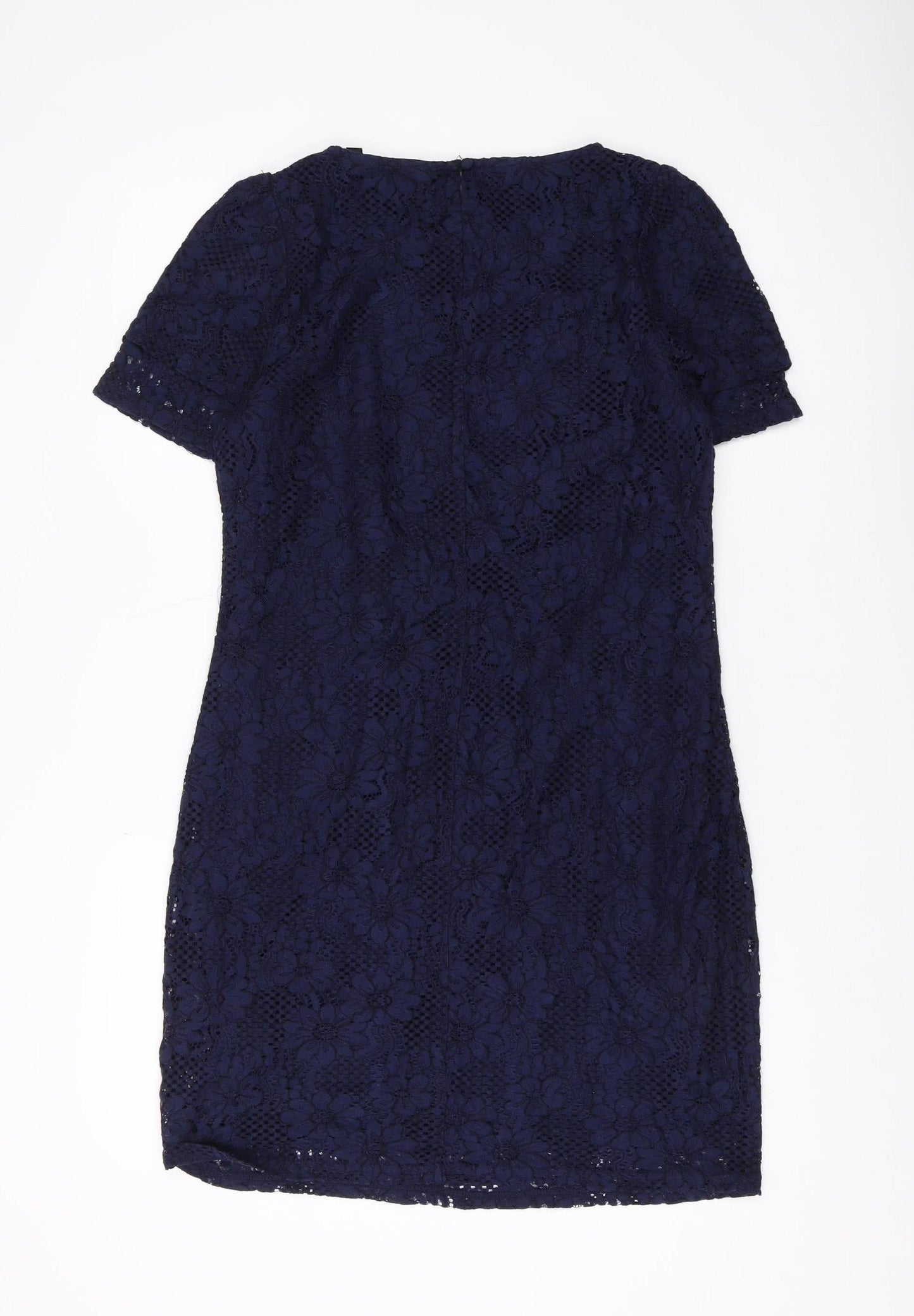 Dorothy Perkins Women's Blue Lace Sheath Dress Size 12