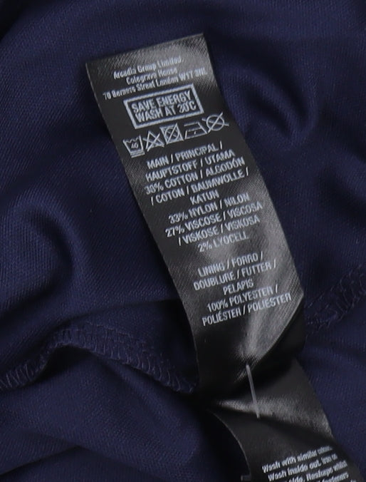 Dorothy Perkins Women's Blue Lace Sheath Dress Size 12