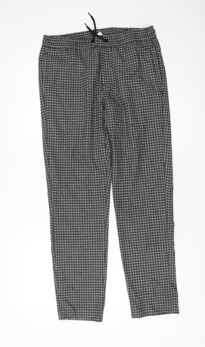 River Island Men's Black Check Jogger Trousers 32 Regular